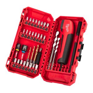 Estuche de brocas y puntas con adaptador angular